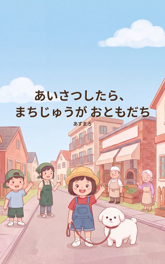 『あいさつしたら、まちじゅうが おともだち』の表紙